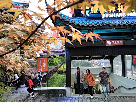超方便！张家界市武陵源区魅力湘西段地下通道开通