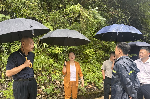 吴俞萍督导检查景区防汛安全工作