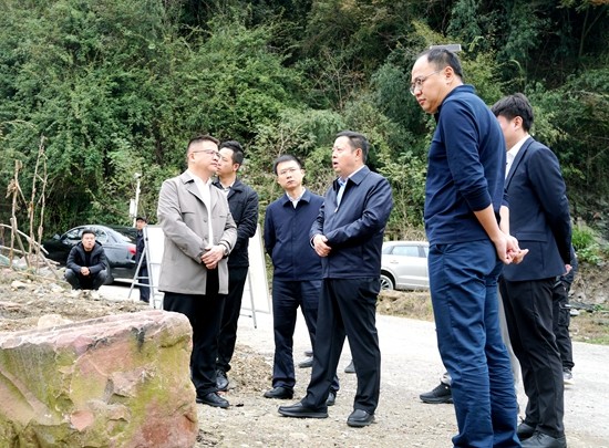 钟跃波带队到中湖乡开展调研