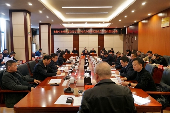 吴俞萍主持召开省集中治理重复信访专项行动交办件暨区级重点信访问题交办会